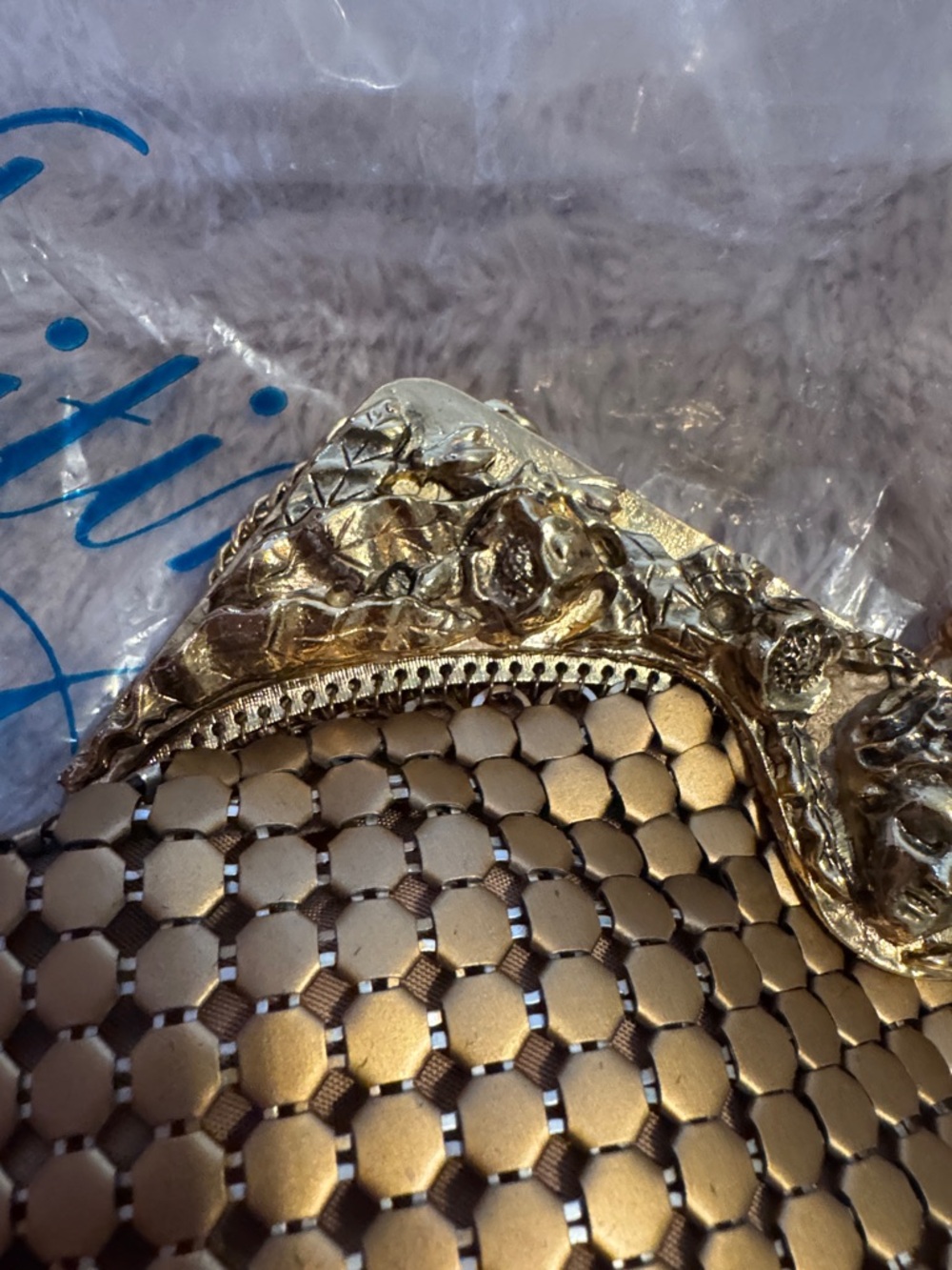 RARE Whiting and Davis mesh bag with face - Picture 11 of 11